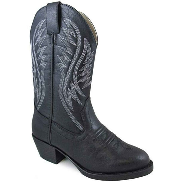 Smoky Mountain Girls Mesquite Western Boot Round Toe Black 3.5 D Smoky Mountain Girls Mesquite Western Boot Round Toe Black 3.5 D